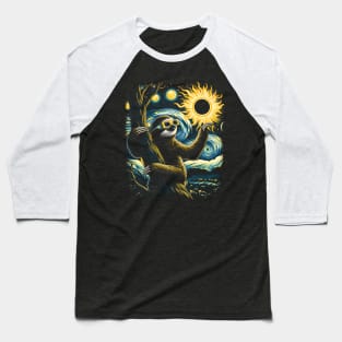 Sloth Eclipse Watcher: Chilling Under the Solar Phenomenon Tee Baseball T-Shirt